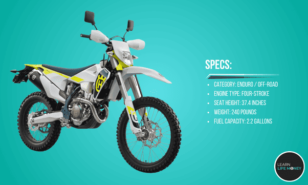 Husqvara FE450 (2023) as one of the best budget dirt bikes in 2023.