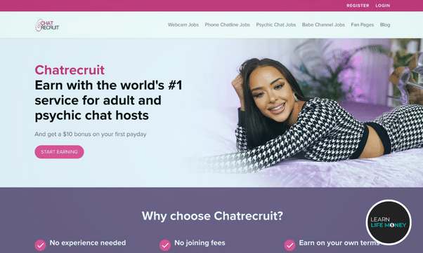 Get paid just by texting through Chat Recruit.