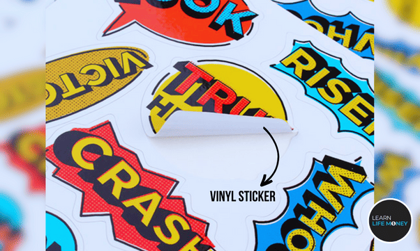 Vinyl sticker samples