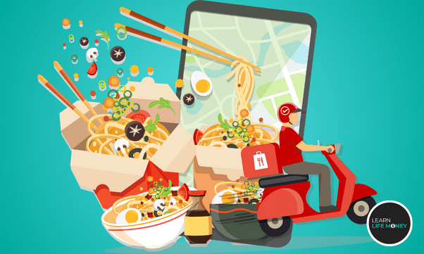 Food delivery as one sample of a good side hustle UK.